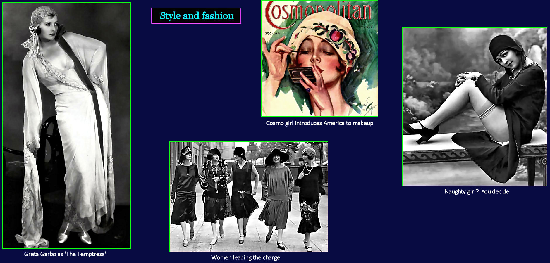 Style and fashion, <i>Cosmo</i> and fashion, 1920s
